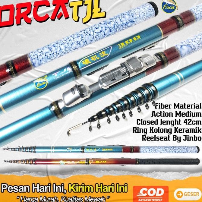 Joran Tegek Pancing Emran Tjl & Orca Tjl Kolong Pancing Tegek Joran Tegek Mancing Reel