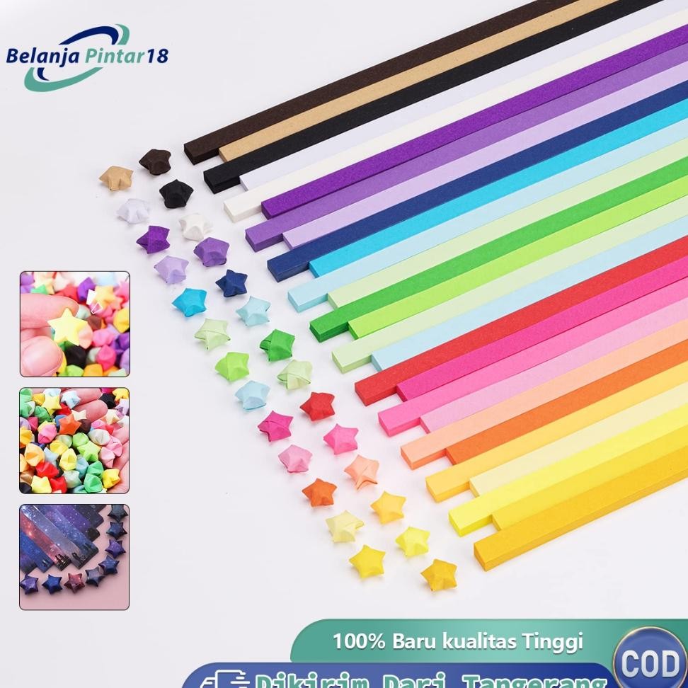

Kertas Bintang 540Pcs Star Gami R Kertas Lipat Bintang 27 Warna Kertas Gami Strip