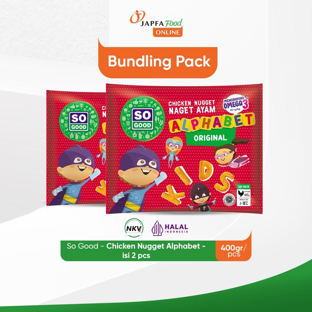 

So Good Chicken Nugget / Naget Ayam Alphabet 400gr - Isi 2 pack