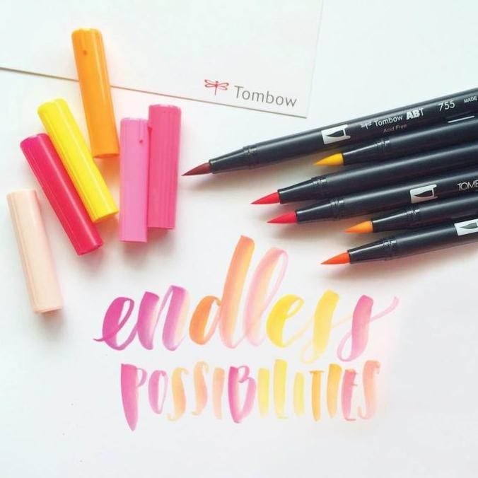 

NEW Tombow Dual Brush Pens Abt Set 10 Warna Coloring Marker Spidol Pen Tip