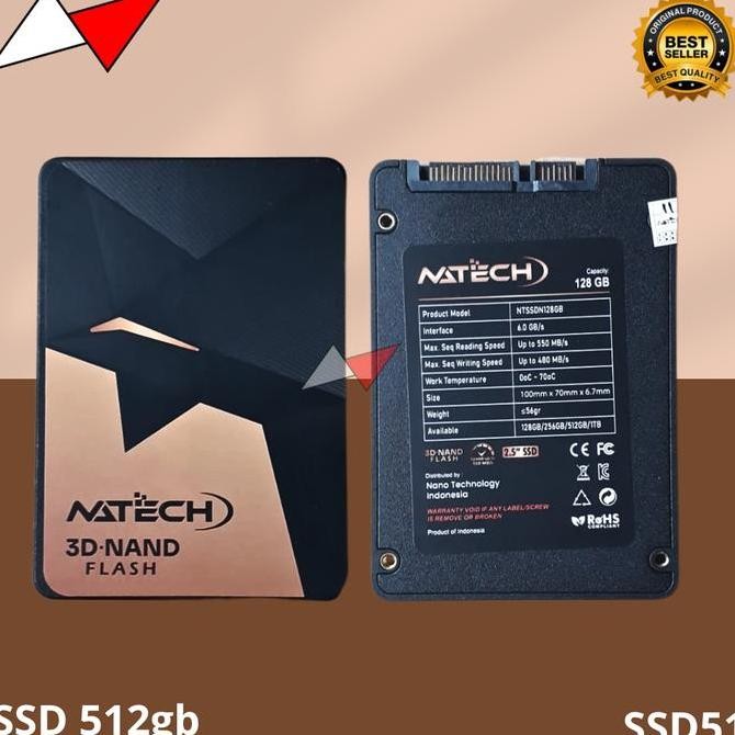 SSD Natech 128gb 256gb 512gb 2.5" Sata III | SSD Laptop Komputer