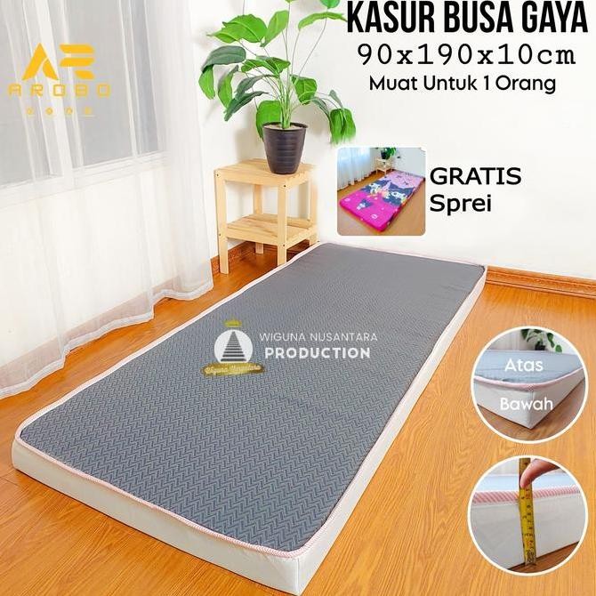 Terlaris Kasur Busa Gaya 90 X 190 X 10 Cm Plus Sprei Kasur Busa Tebal  Muat 1 Orang Bahan Adem Arobo