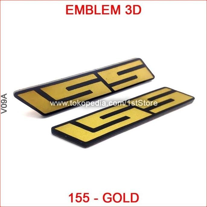READY STOCK EMBLEM 155 GOLD LOGO 3D STIKER TIMBUL BODY NEW NMAX AEROX NOT ORIGINAL
