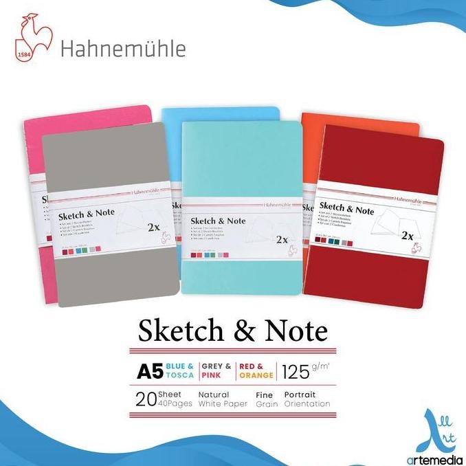 

TERBARU - Buku Sketsa Hahnemuhle Sketch & Note A5 Stitch Bound Sketchbook