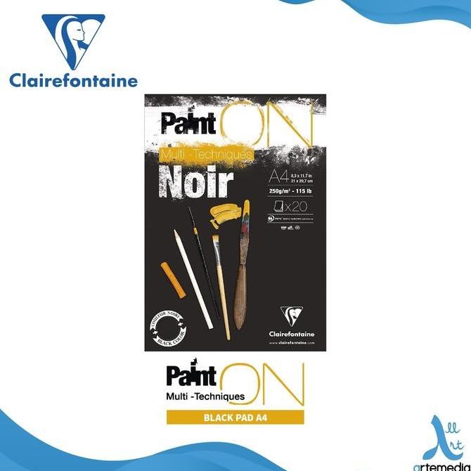 

Sale Buku Sketsa Clairefontaine Paint On A4 Black Paper Multi Technique Pad