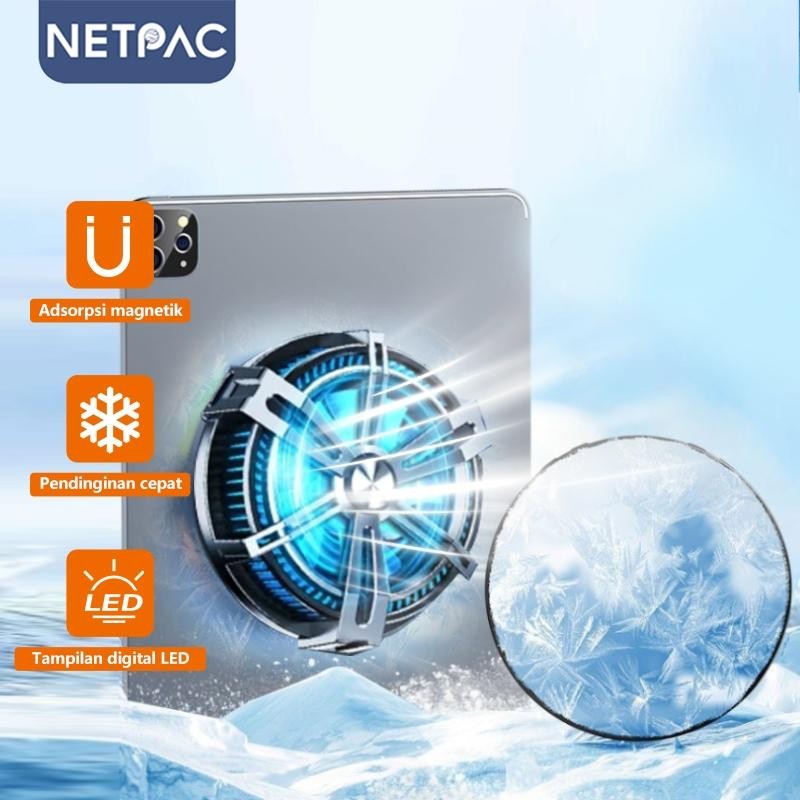 NEW PRODUCT NETPAC FUNCOOLER X12 FAN COOLER MAGNETIC COOLING FAN TABLET PC RADIATOR RGB ORIGINAL MER