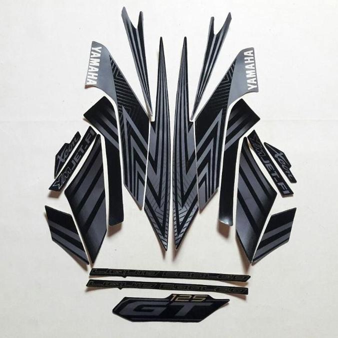 TERLARIS STIKER STRIPING MOTOR XEON GT 125 2014 HITAM FULL BODY BERKUALITAS