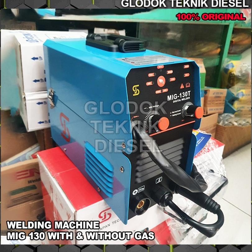Tiga Jaya Mesin Las MIG 130 A MMA Dengan & Tanpa Gas CO2 MIGi MIG130 Gasless