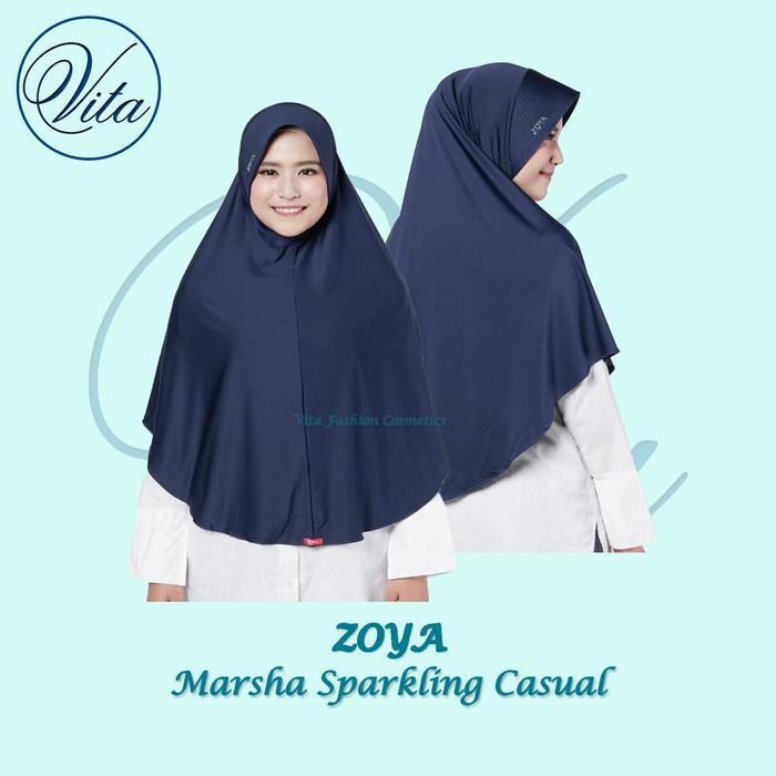 RHS (ORI 100%) ZOYA Marsha Sparkling Casual HEIQ Tech Swarovski Kerudung
