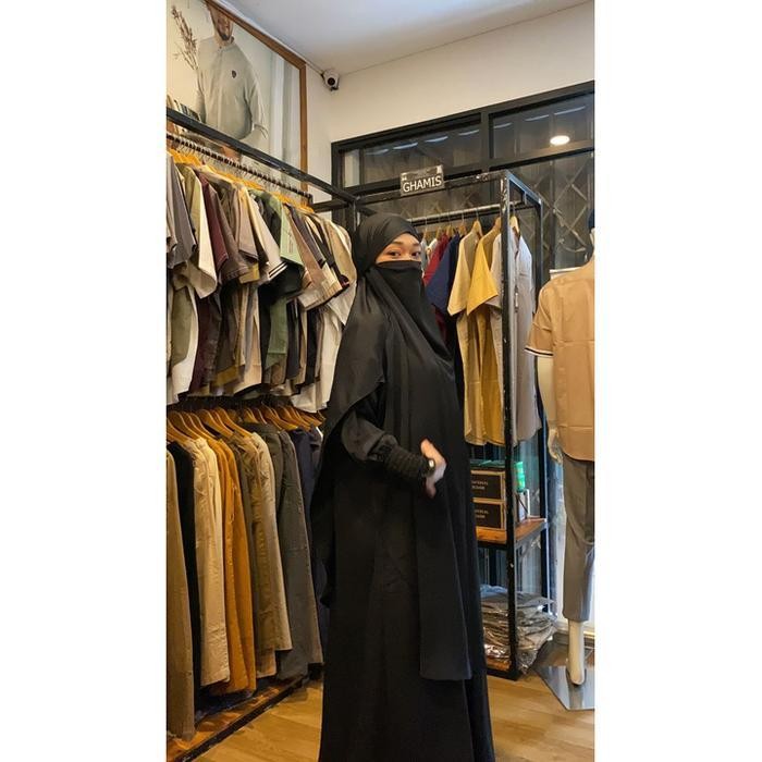 Samase Abaya Baju Gamis Wanita V French Khimar Set Gamis Set Khimar Umroh Abaya Umroh