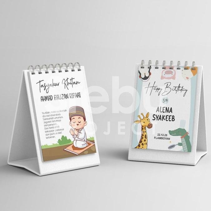 

New (Isi 57 pcs) Kalender Duduk Mini 2026 / Souvenir PLP KKN / Ulang tahun / Tasyakur/ Khitan / Seminar Kampus Putih Plastik Note