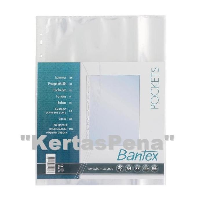 

New PP POCKET / KANTONG PP / BANTEX A4 8040 / CLEAR