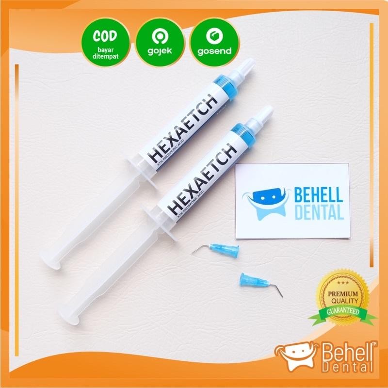 Behelldental - 10 Ml Gel Etchan Lem Behel - Cairan Biru Etchant / Etching / Etsa 10Ml - Hexaetch Pem