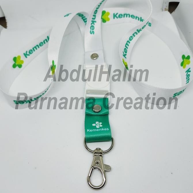 

New Tali Lanyard KEMENKES Tali Gantungan ID Card IDCard, P 90cm, L 2cm Printing