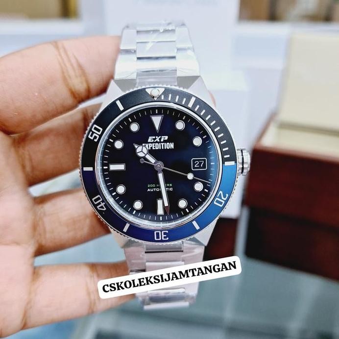 Baru JAM TANGAN EXPEDITION E 6851 E6851 AUTOMATIC SILVER BLACK BLUE ORIGINA