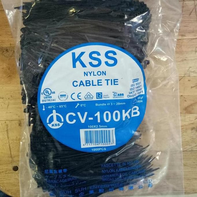 

New Kabel Ties KSS CV 100 Black Isi 1000/Pak