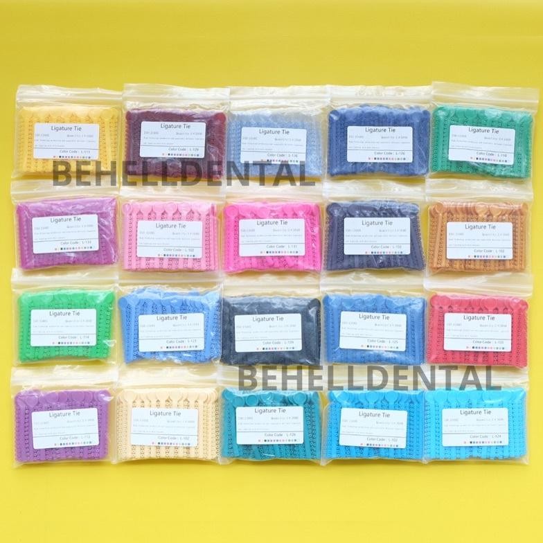 Recomend 40 Pics 1 Pack Karet Behel Motif Power O ring Bulat PREMIUM // Dental rubber band elastic B