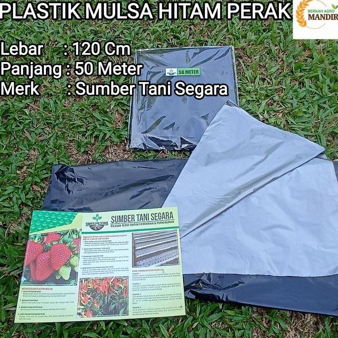 Terbaru Plastik Mulsa Hitam Perak 50 Meter Mtr