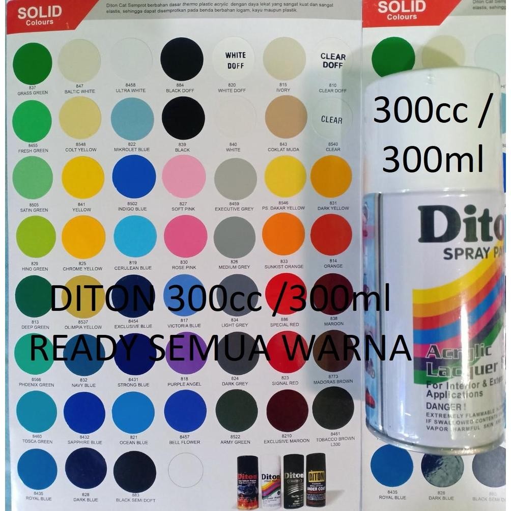Best Seller Diton Spray Paint 300Cc Pilox Pilok Cat Semprot Glossy Mengkilap Metallic Doff Candy Sta