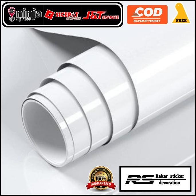 BEST STIKER SKOTLET PUTIH GLOSSY STICKER WHITE MENGKILAT KUALITAS PREMIUM