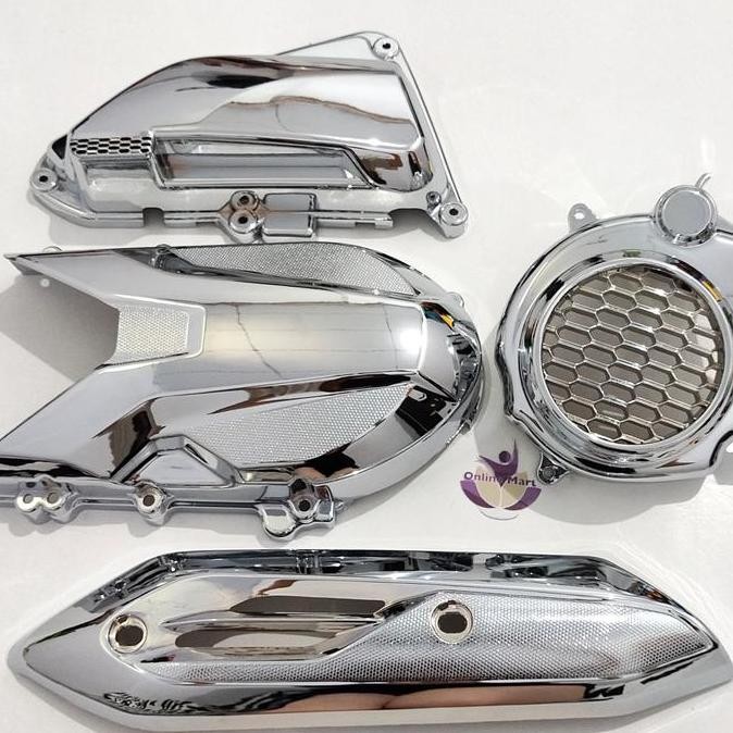 Cover tutup Cvt 1paket Chrome Genio beat street 2020 beat deluxe