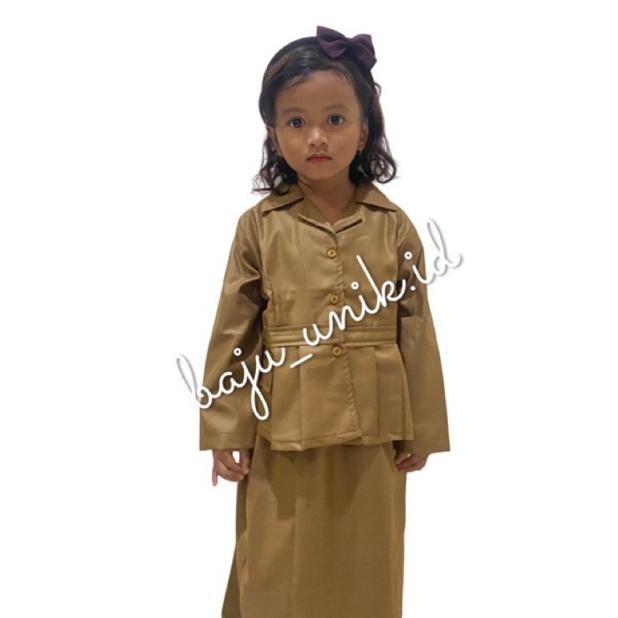 GRATIS PIN KORPRI/Baju Profesi Guru Perempuan Bahan Premium/Baju ASN Anak/Baju PNS Anak/Baju Guru/Ba