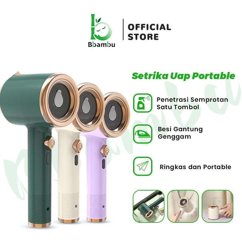 Bbambu Setrika Uap / Setrika Uap Laundry / Setrika Uap Mini Travel / Setrika Uap Portable Garment