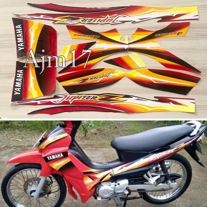 READY STIKER STRIPING MOTOR JUPITER Z 2004 MERAH