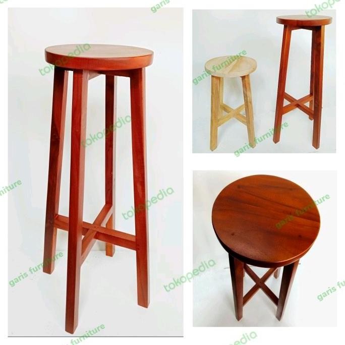 Kursi Kafe | Kursi Kayu Bulat | Kursi Bar