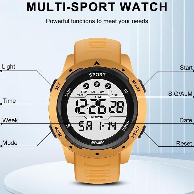 Sunlifex Jam Tangan Pria Original Digital Bercahaya Jam Tangan Cowok