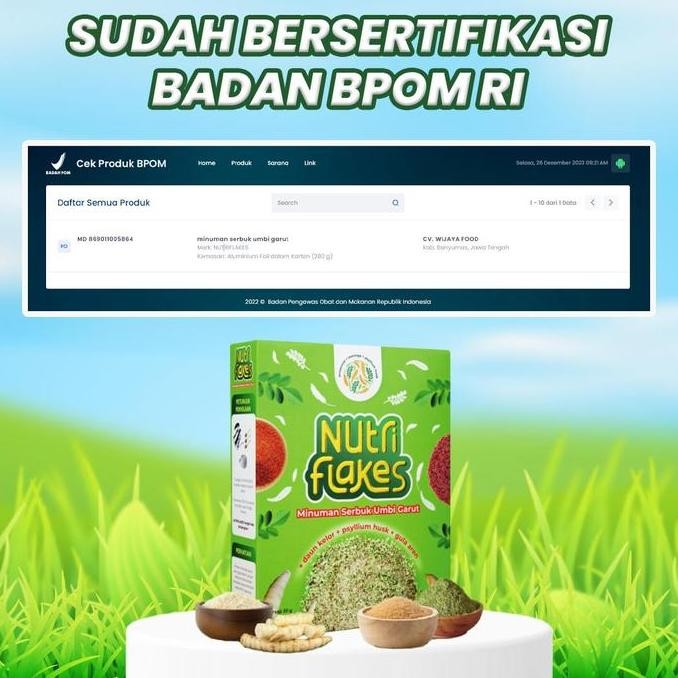 

Nutriflakes 4 Box 280Gr - Distributor Resmi | Granola Umbi Garut Bpom Halal Oatmeal Asli