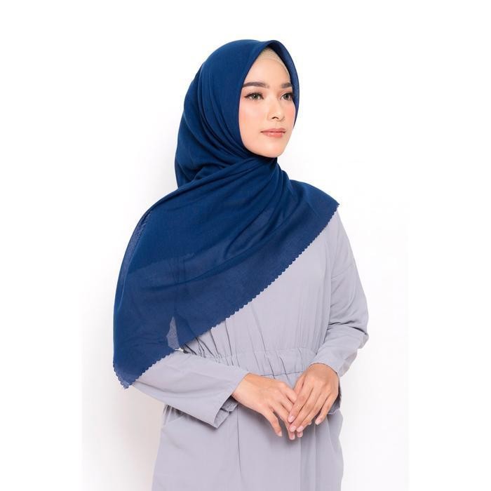 ST Hijab Jilbab Anti Air Wangi Polos ZM Zaskia Mecca Nayla Navy