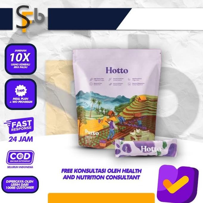 

Hotto Purto Multigrain Ubi Ungu 480G | 16 Sachet Superfood Multi Grain Bpom Asli