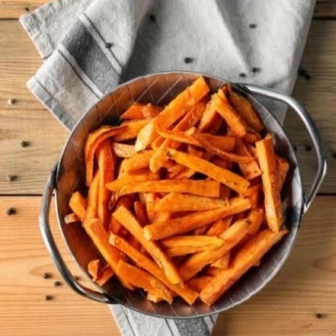 

Frozen Sweet Potato Coated Fries 1Kg - Ubi Goreng Renyah Beku Asli