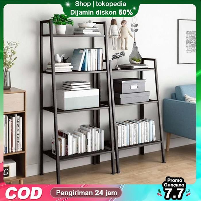 WSS [AK]Besi 5L Tingkat Rack Metal Tempat Penyimpanan Serbaguna Rak Susun Besi Putih&Hitam Storage R
