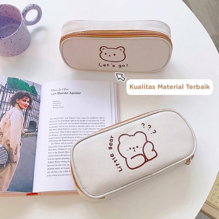 

WSS Mismi Annette Pencil Case Kotak Pensil Cute Bear Sekolah Perempuan Trendy - K1A