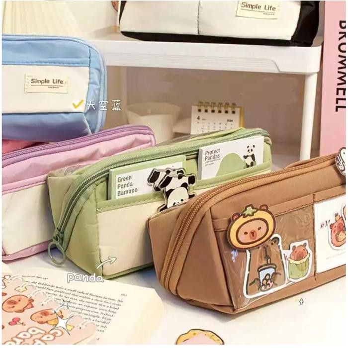 

WSS SIMPLE LIFE Tempat Pensil Kotak Pensil Pencil case Kapasitas Besar Banyak Sekat