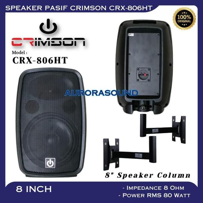 JB SPEAKER PASIF CRIMSON CRX 806HT SPEAKER PASIF 8 INCH 8IN 8" CRIMSON CRX806HT ORIGINAL None