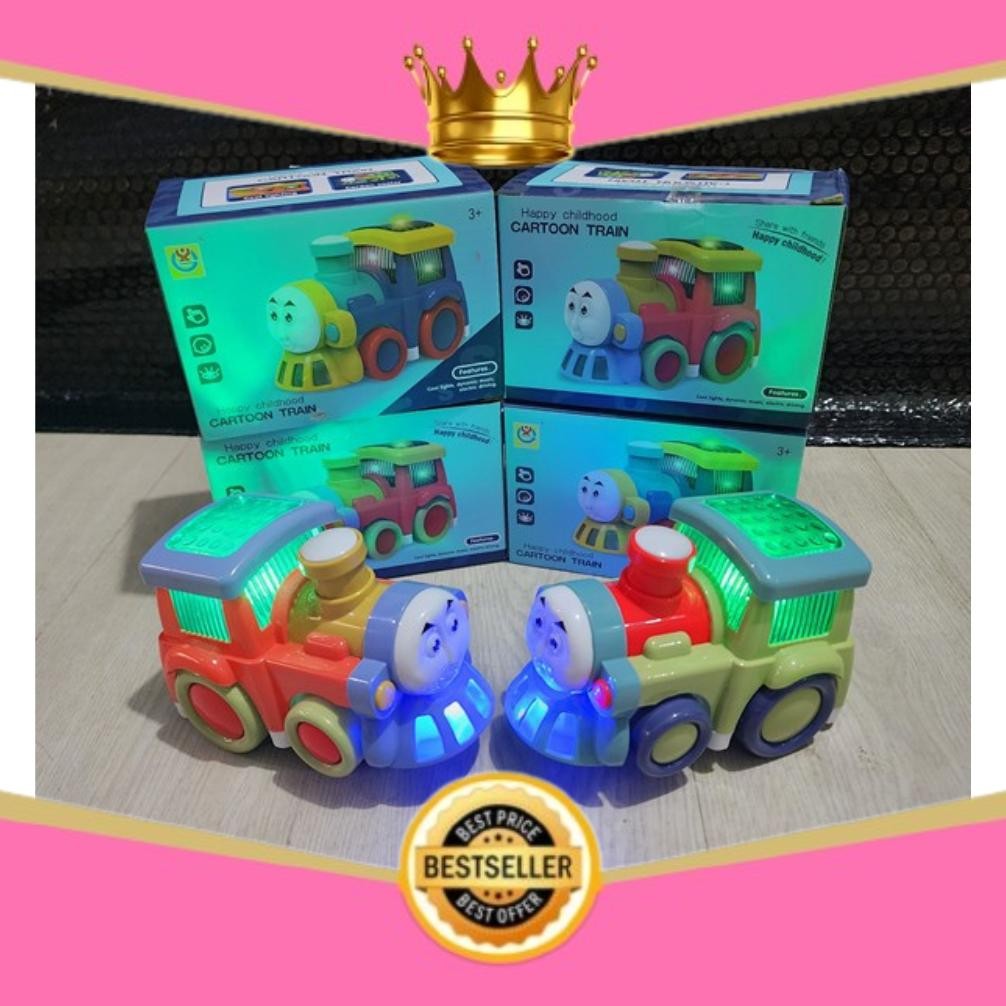 Ybw-2429 Mainan Anak Kereta Locomotif Train Cartoon Car Tomas Kereta Api