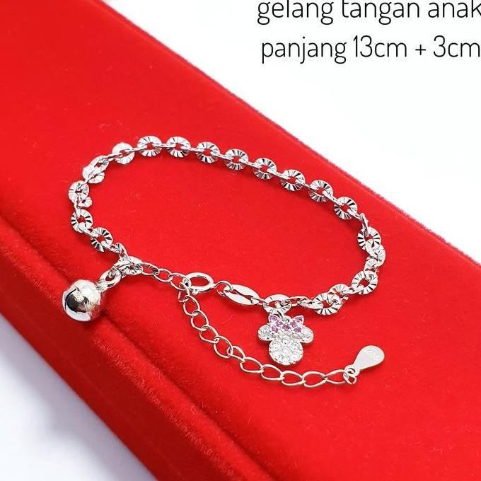 GELANG TANGAN ANAK PERAK 925 LAPIS EMAS PUTIH PERHIASAN GELANG ANAK