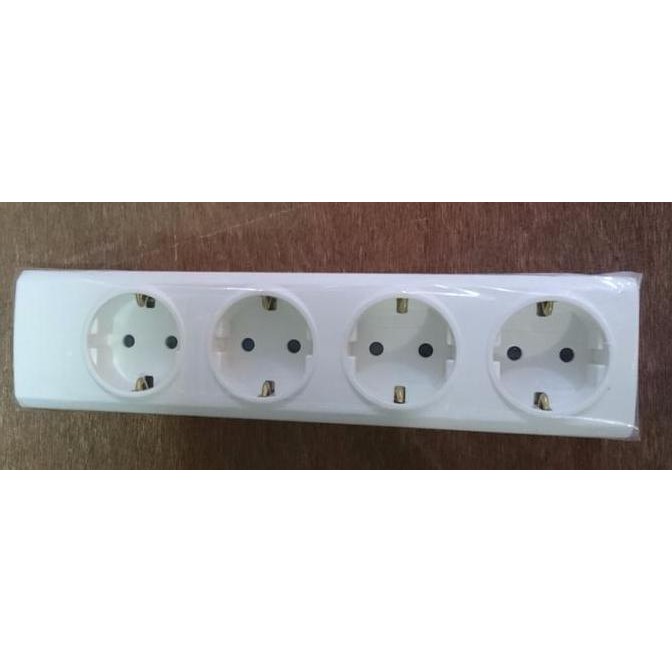 Baru Broco Stop Kontak 4 Lubang Tanpa Kabel Colokan Dinding Listrik Aman