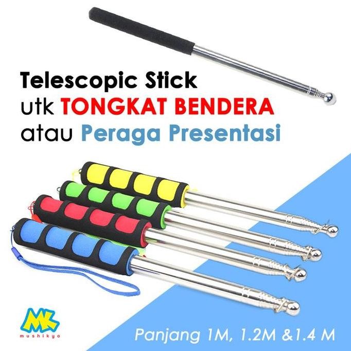 Original Tongkat Bendera / Telescopic Pointer Stick / Tiang Bendera Lipat