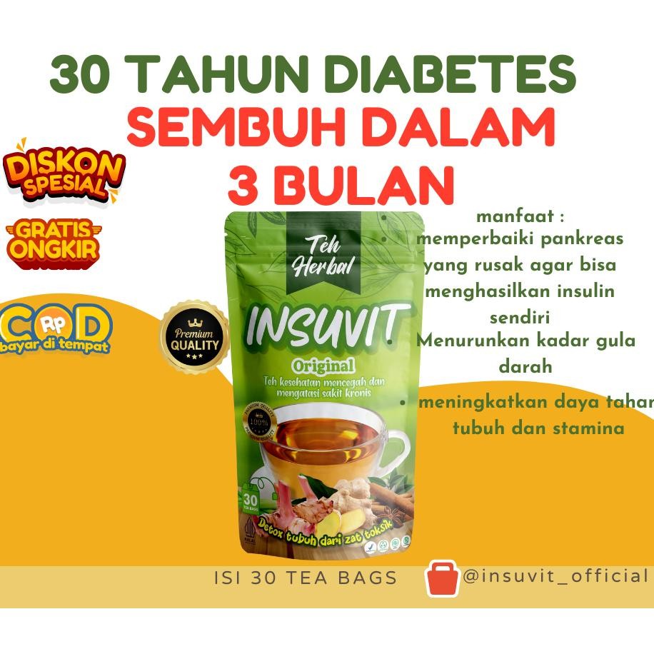 

SALE! TEH INSUVIT HERBAL DIABETES | TEH KENCING MANIS ORIGINAL | ISI 30 CELUP DISKON