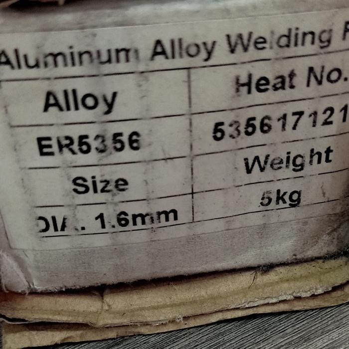 Tig Rod Aluminium Er5356 / Kawat Las Argon Aluminium 1.6Mm Original Dan Terpercaya