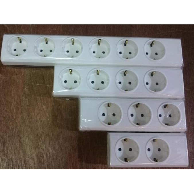 Baru Stop Kontak Broco 2 Lubang Tanam Terminal Dinding Listrik Standar Sni