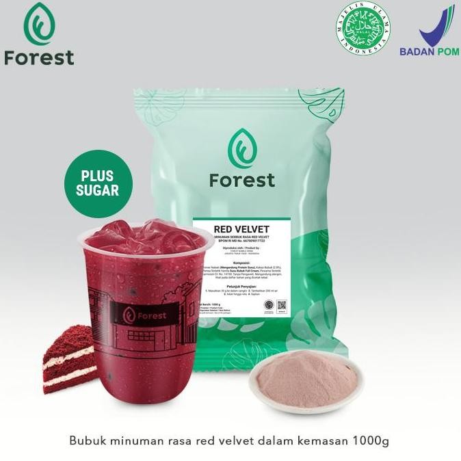 

Baru Forest Bubuk Minuman Red Velvet 1 Kg + Gula Bubble Drink Premium
