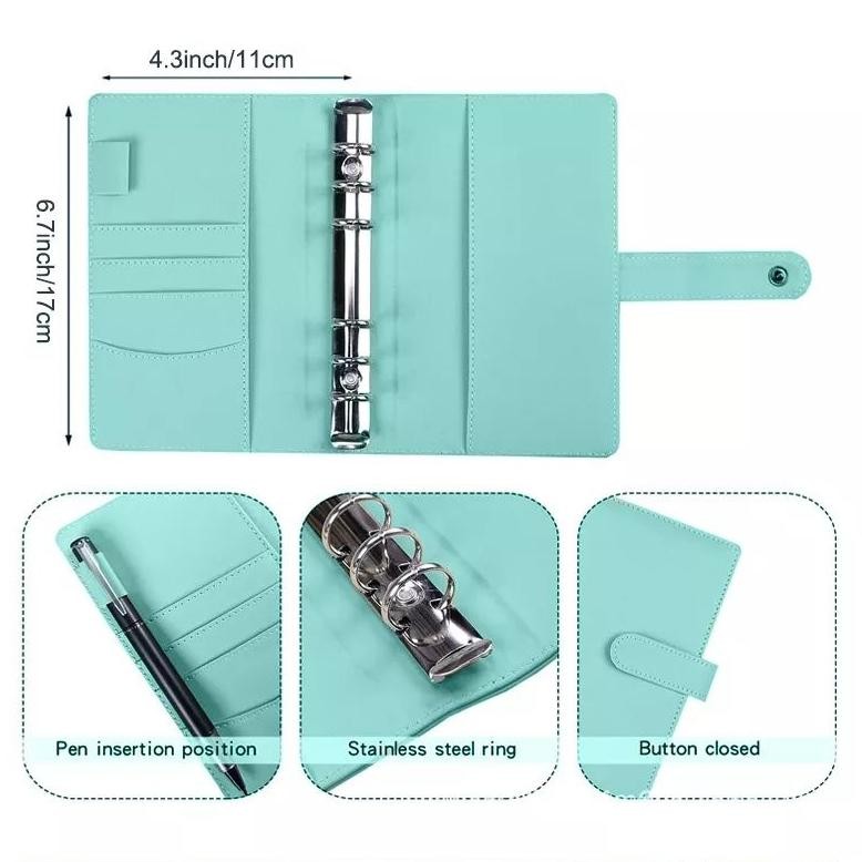 

Cod A6 Binder Kulit Pu Ring 6 Magnet Snap Hiro An-45