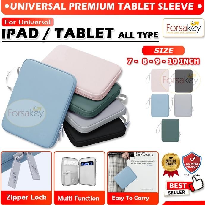 Quality Universal Sleeve Pouch Tas Bag Kantung Tab Tablet 7 8 9 10 11 12.8 Inch Case Cover Casing Sa