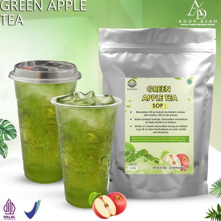 

SALE! TEH BUBUK GREEN APPLE 1KG | TEH HIJAU RASA APEL SEGAR MINUMAN ADUK SAJI