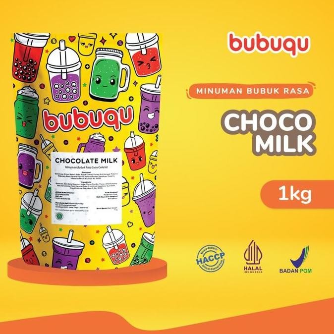 

Baru Bubuqu Chocolate Milk Powder Drink 1 Kg - Bubuk Minuman Coklat Susu Premium